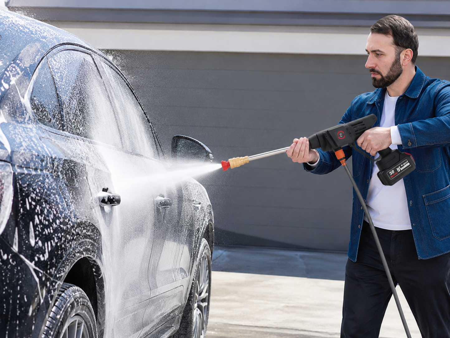 Pistola ad acqua ad alta pressione cordless