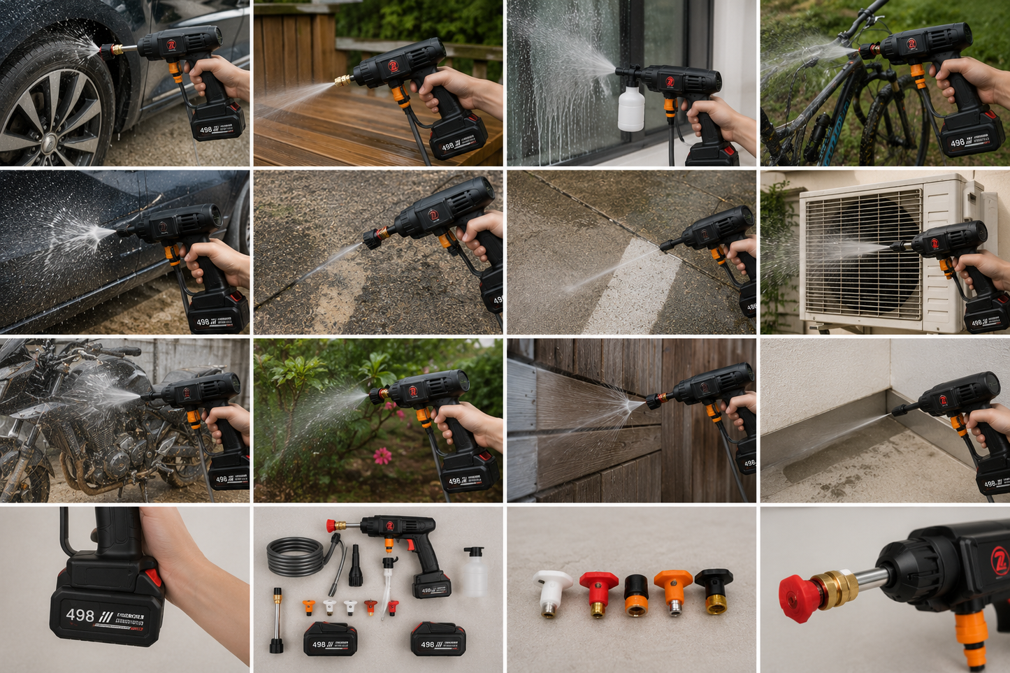 Pistola ad acqua ad alta pressione cordless